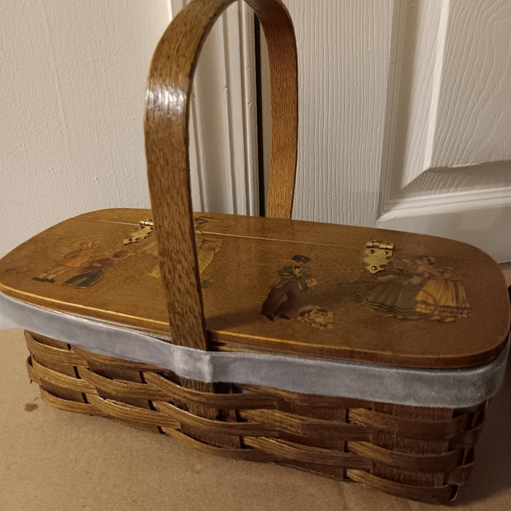 Vintage wooden bag handmade
